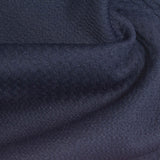 Jacquard Polyester Stretch Interlock Knit Fabric, 282 gsm, 196 cm — Navy — photo 1