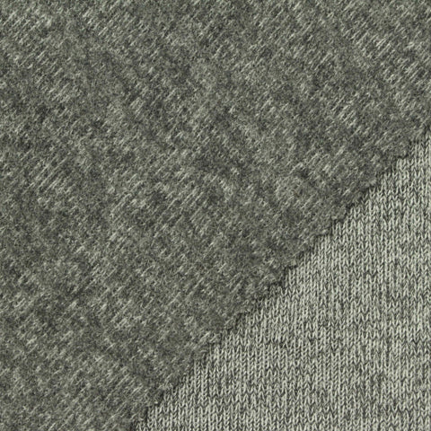 Dark Grey Marl Rib Knit, Polyester, 250 gsm, 165 cm, ref EF-264547