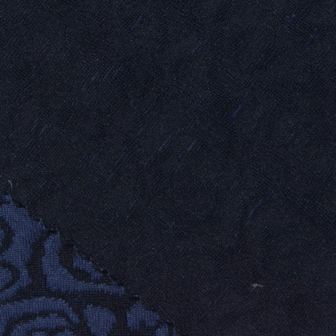 Blue Floral Jacquard, Polyester, 250 gsm, 150 cm