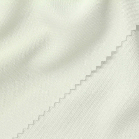 100% Polyester Piqué Knit Fabric, 176 gsm, 166 cm — White