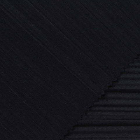 Polyester Stretch Crepe Fabric, 190 gsm, 160 cm — Black, ref EF-261014