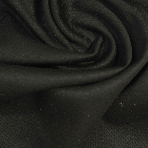 100% Cotton Interlock Knit Fabric, 170 gsm, 160 cm — Black
