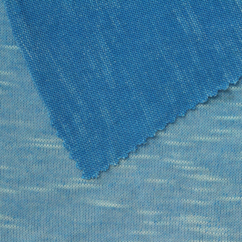 Light Blue Marl Chunky Knit, Poly-Viscose, 151 gsm