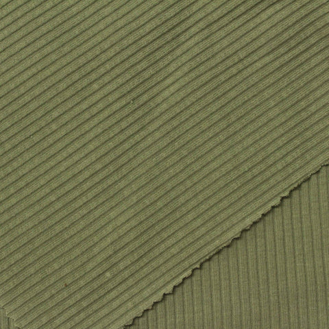 Rib Knit Fabric, 220 gsm, 120 cm — Green
