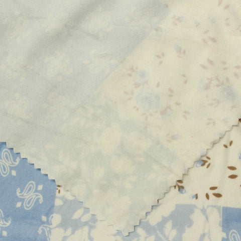 Blue Flowers Milk Silk Knit, Polyester