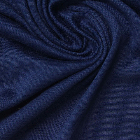 Polyester Stretch Milk Silk Knit Fabric, 170 gsm, 170 cm — Navy