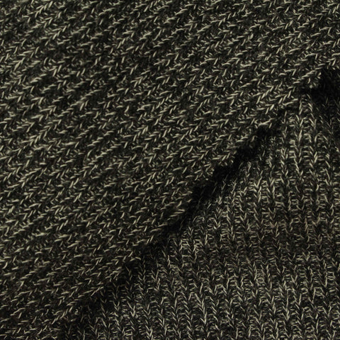 Dark Grey Marl Rib Knit, Viscose-Poly, 210 gsm