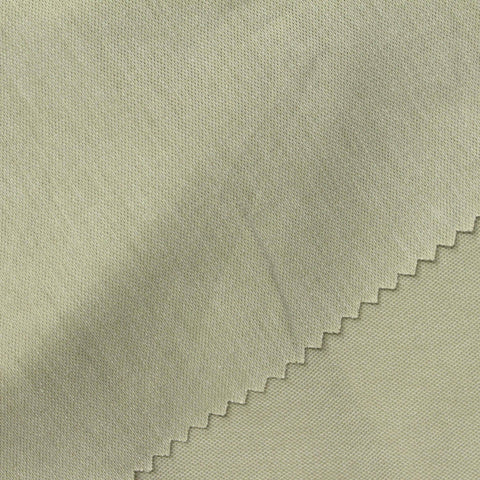 Cotton Polyester Stretch Piqué Knit Fabric, 180 gsm, 185 cm — Khaki