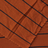 Orange Horizontal-Stripe Jersey Knit, Viscose, 185 gsm — photo 1