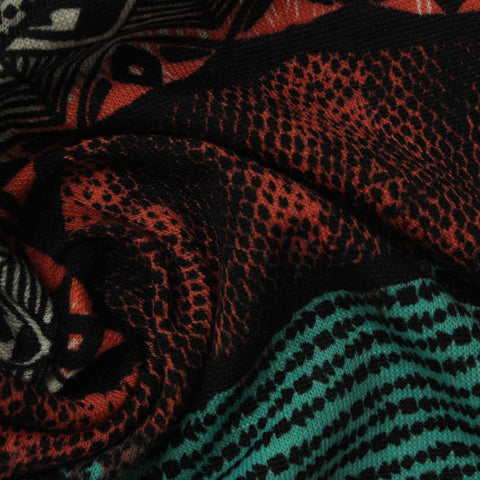 Black Animal Print Knit, Polyester, 147 gsm