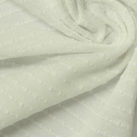 Cream Textured Jersey Knit, Poly-Viscose