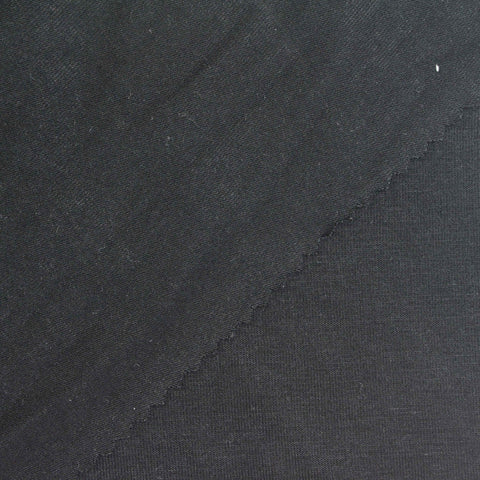 Viscose Stretch Jersey Knit Fabric, 200 gsm — Black, ref EF-261905