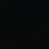 Polyester Viscose Stretch Rib Knit Fabric, 208 gsm, 150 cm — Black — photo 1