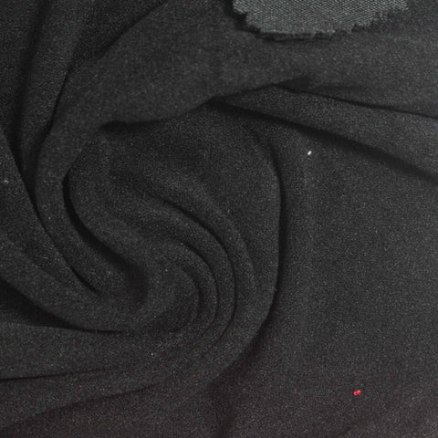 Polyester Stretch Velvet Fabric, 280 gsm, 190 cm — Black