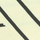 Dark Grey Horizontal-Stripe Rib Knit, Spandex — photo 1