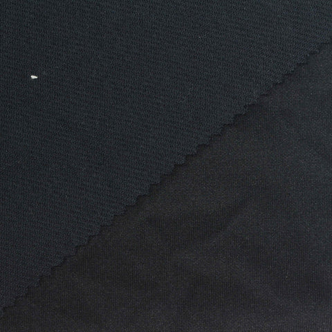 Modal Polyester Stretch Knit Fabric, 300 gsm, 167 cm — Black
