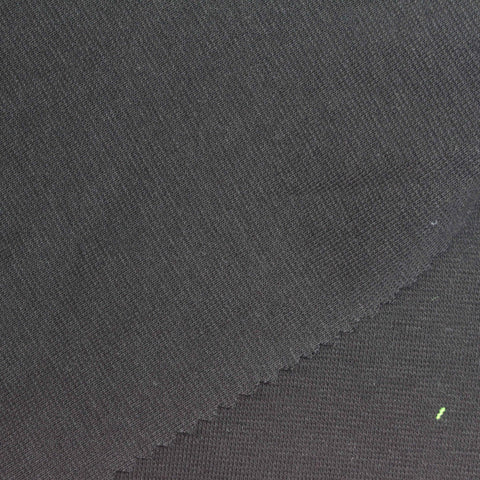 Charcoal Rib Knit, Cotton-Poly