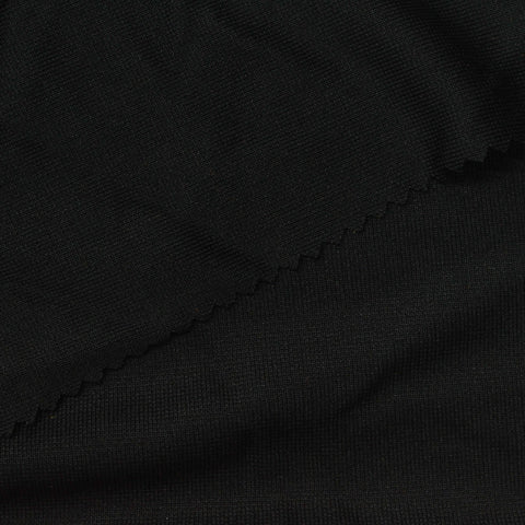 100% Polyester Ponte Knit Fabric, 260 gsm, 160 cm — Black