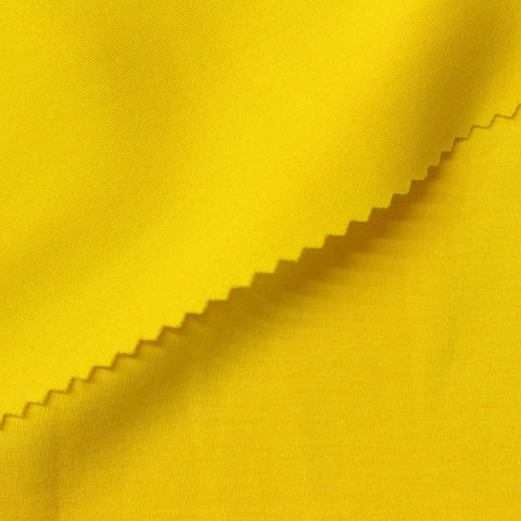 Nylon Viscose Stretch Scuba Knit Fabric, 230 gsm, 170 cm — Yellow