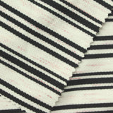 Black Horizontal-Stripe Interlock Knit, Poly-Viscose, 305 gsm — photo 1