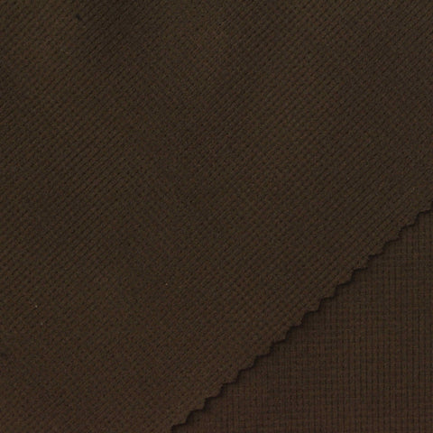 Dark Brown Textured Waffle Knit, Polyester
