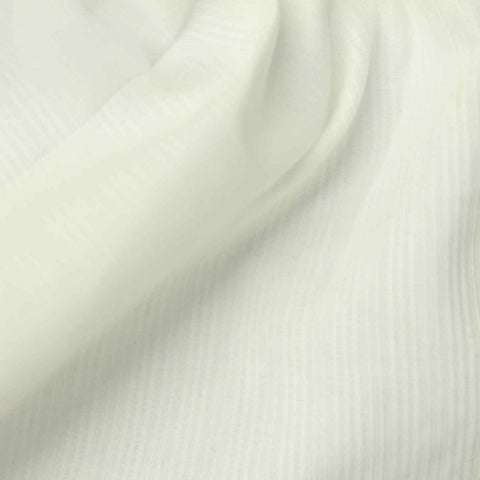 Jacquard 100% Cotton Woven Fabric, 112 gsm, 150 cm — White
