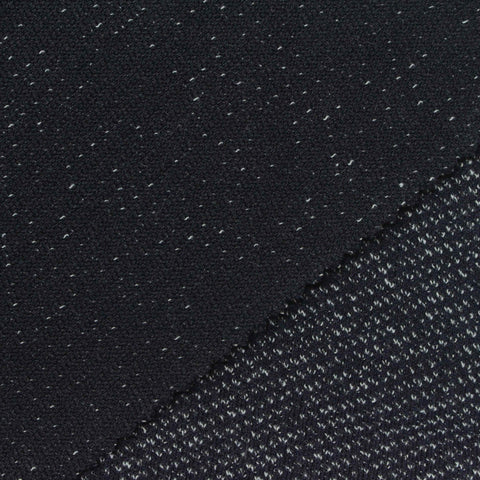 White Marl Interlock Knit, Polyester, 238 gsm