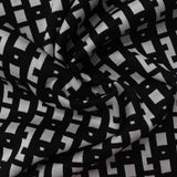Black Marl Jacquard, Viscose-Poly, 295 gsm — photo 1