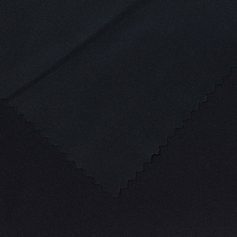 Polyester Stretch Twill Fabric, 120 gsm, 150 cm — Black