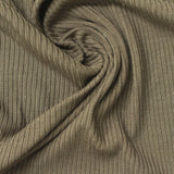 Viscose Stretch Rib Knit Fabric, 250 gsm, 120 cm — Khaki — photo 1