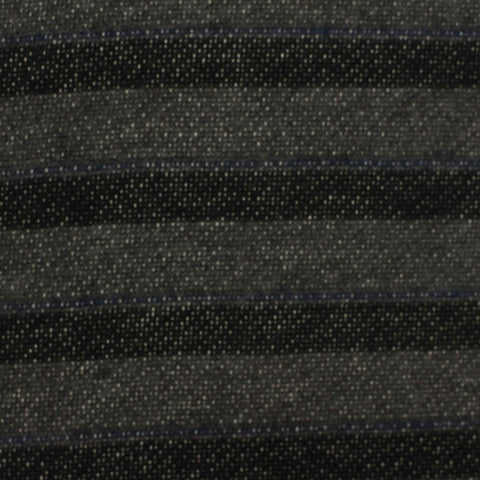 Charcoal Horizontal-Stripe French Terry, Cotton-Poly