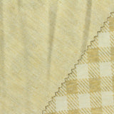 Plaid Polyester Viscose Stretch Interlock Knit Fabric, 270 gsm, 155 cm — Beige — photo 1