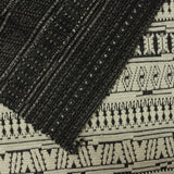 Black Geometric Jacquard, Cotton-Poly, 233 gsm — photo 1