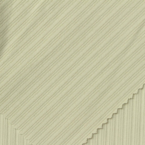 Polyester Stretch Rib Knit Fabric, 250 gsm, 142 cm — Khaki