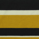 Black Horizontal-Stripe Rib Knit, Poly-Viscose, 280 gsm, 125 cm — photo 1