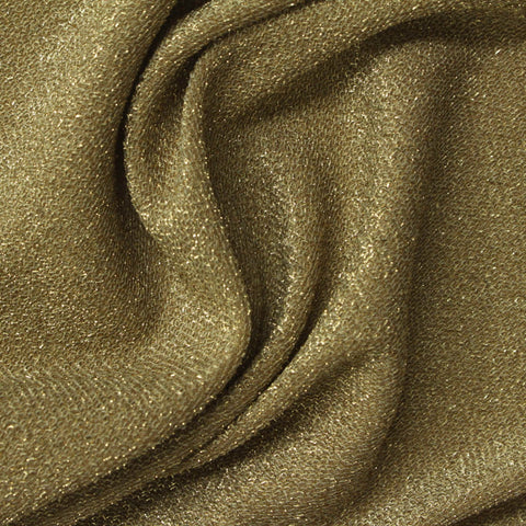 Polyester Metallic Stretch French Terry Fabric, 170 gsm, 150 cm — Khaki, ref EF-262314