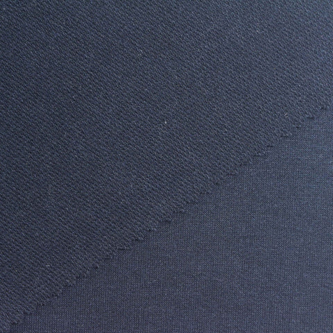 Dark Blue Marl French Terry, Poly-Viscose, 240 gsm