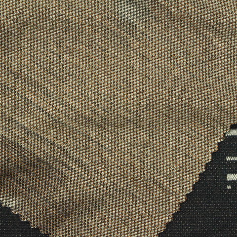 Black Abstract Jacquard, Poly-Cotton, 300 gsm
