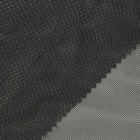 100% Nylon Mesh Fabric, 42 gsm, 160 cm — Black