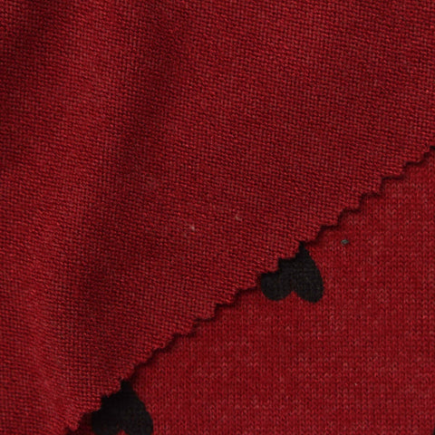 Black Hearts Chunky Knit, Viscose-Poly