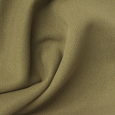 100% Polyester Piqué Knit Fabric, 245 gsm, 180 cm — Khaki
