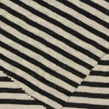 Black Horizontal-Stripe Rib Knit, Poly-Cotton, 130 gsm — photo 1