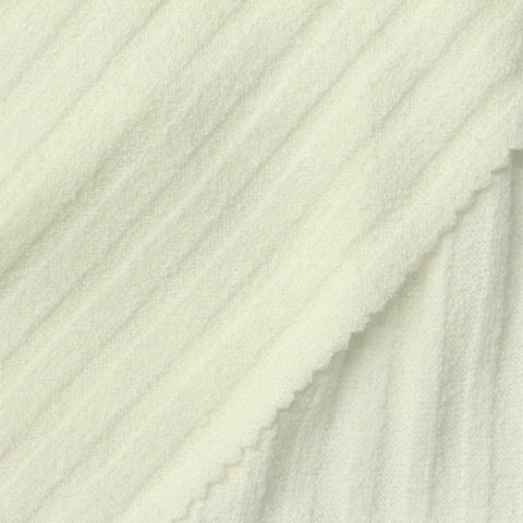 Off-White Textured Rib Knit, Poly-Viscose