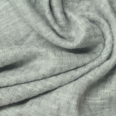 Light Grey Marl Chunky Knit, Polyester, 162 gsm