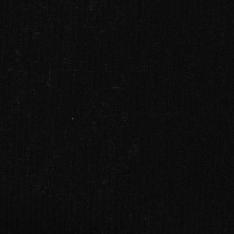 Polyester Stretch Rib Knit Fabric, 160 gsm, 148 cm — Black