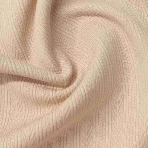 Beige Vertical-Stripe Jacquard, Polyester