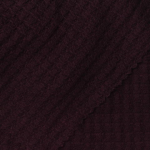 Jacquard Viscose Polyester Stretch Waffle Knit Fabric, 225 gsm, 180 cm — Red