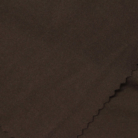 Brushed Polyester Stretch Sateen Fabric, 179 gsm, 160 cm — Brown