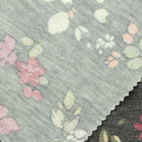 Red Floral Jersey Knit, Poly-Viscose, 170 gsm — photo 1