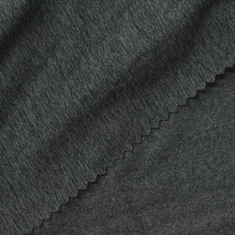 Dark Grey Marl Jersey Knit, Polyester, 160 gsm, 165 cm, ref EF-274194
